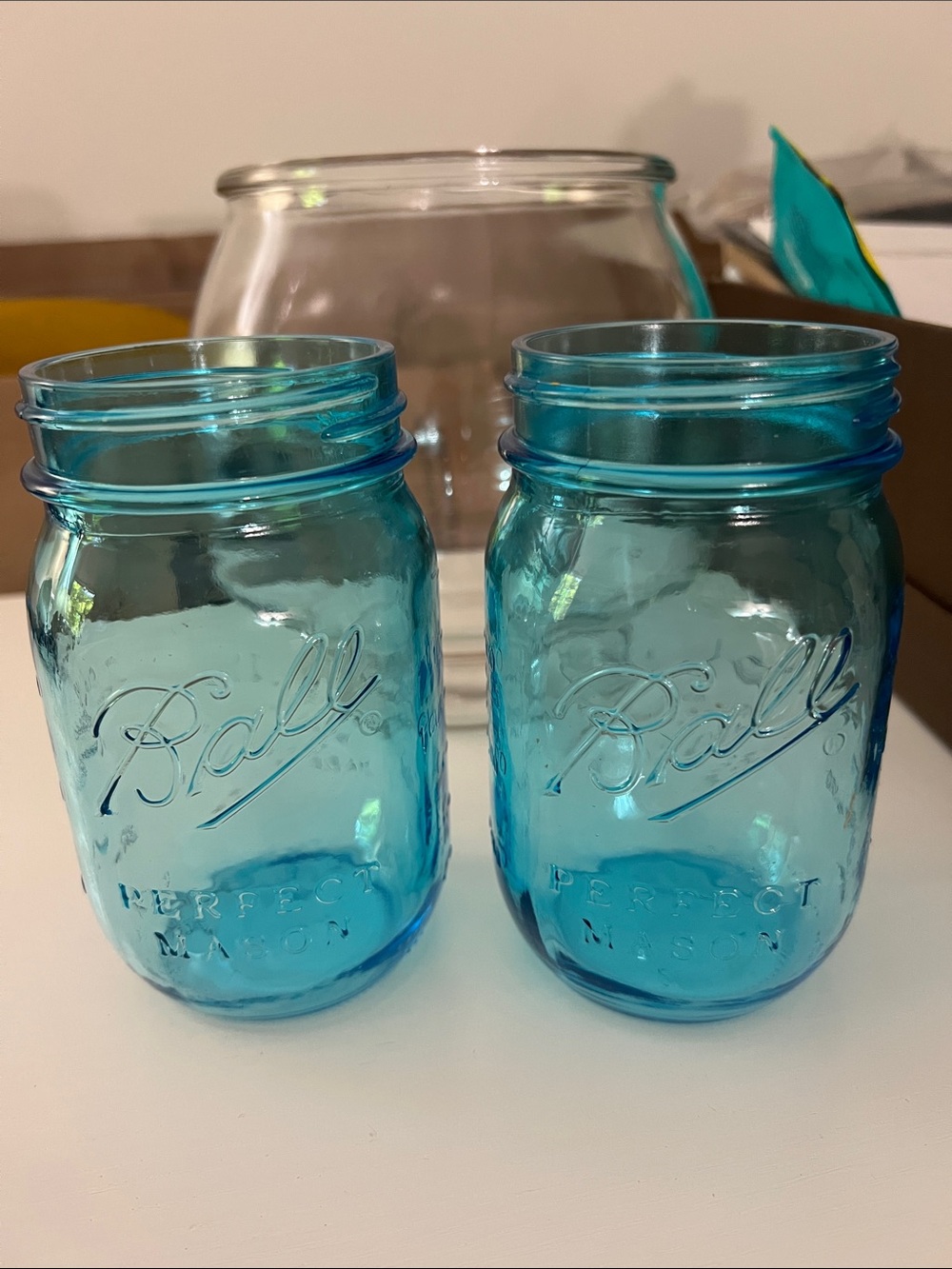 Classic Ball Aqua Blue Mason Jars - Set of 2